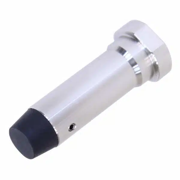 AR-308 stainless steel buffer with collar, set screw, protective cap; optimized for mil-spec tubes.