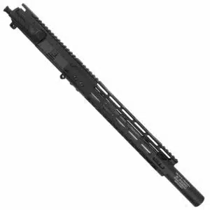 AR-15 300 Blackout upper with M-LOK handguard and mock suppressor in matte black finish.