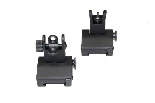 AR-15 Spring Assisted Low Profile Flip Up Sight Set