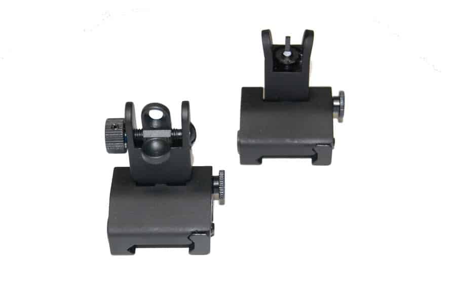 AR-15 Spring Assisted Low Profile Flip Up Sight Set
