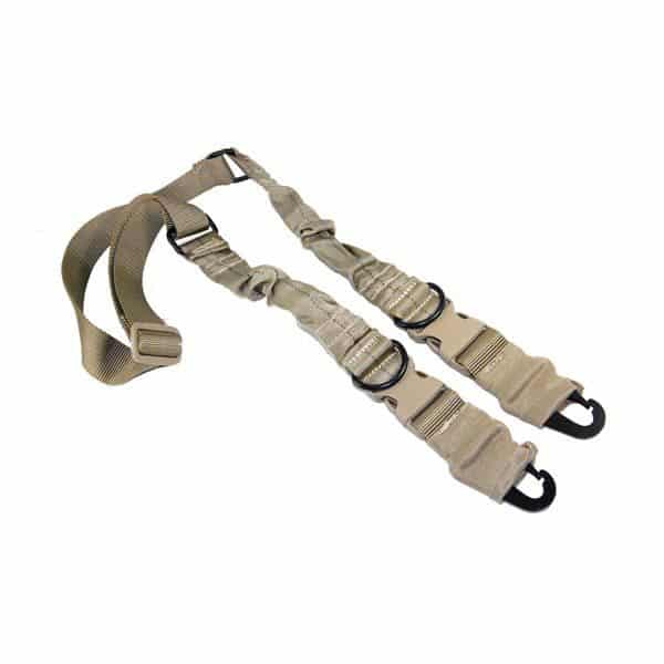 2 or 1 Point Sling with Heavy Duty Hooks in Tan