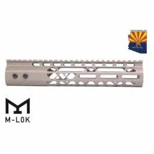 AR-15 10" M-LOK Diamond Series Free Float Handguard In FDE