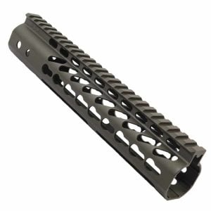 AR15 KeyMod Free Float 10" Spector Length Handguard In OD Green