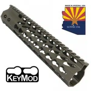 AR-15 10" Octagonal Free Float Keymod Handguard In OD Green