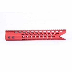 AR-15 KeyMod 11.5 Octagonal Shark Cut Free Float Handguard In Red