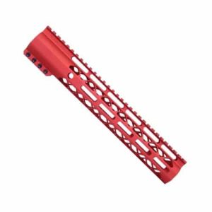 12" Length Air-Lok Compression M-LOK Free Float Handguard in Red