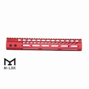 AR-15 M-LOK 12" Free Float Light Weight Handguard In Red