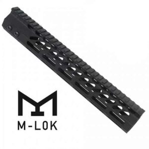 AR15 Octagonal M-LOK 12" Free Float Handguard in Black