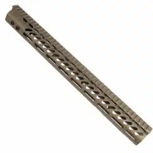 LR 308 16.5 inch Free Float Ultra Light Slim Profile M-Lok Handguard in FDE