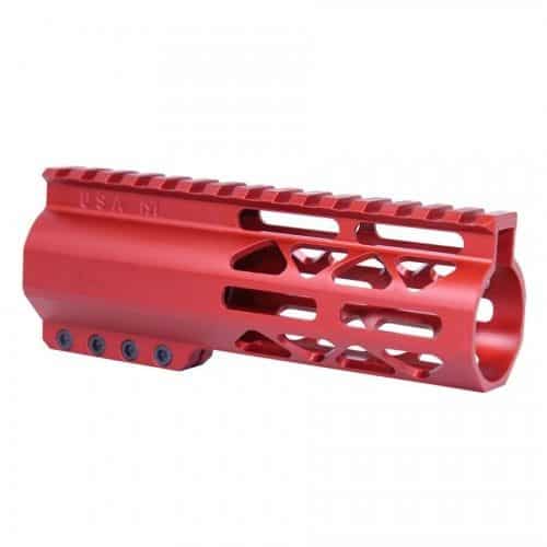 6" Length Air-Lok Compression M-LOK Free Float Handguard in RED