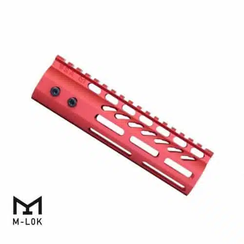 AR-15 M-Lok 7" Free Float Ultra Light USA Made Rail in Red
