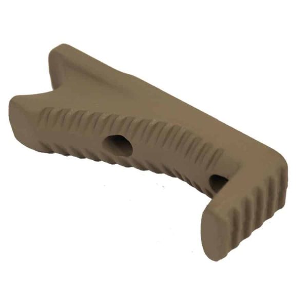 Aluminum Angled Grip For KeyMod or M-LOK Systems In FDE