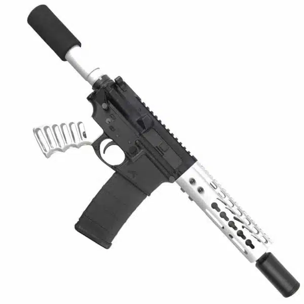 AR-15 Pistol Upper 5.56 Arctic White Pistol Upper Set