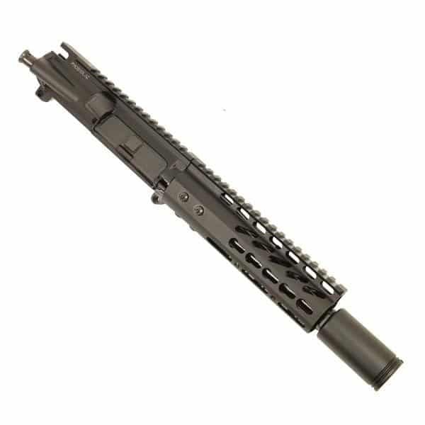 AR-15 7 inch KeyMod Ultra Light Free Float Carbine Handguard Rail installed