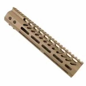 AR-15 M-Lok 10" Free Float Ultra Light Rail System In FDE