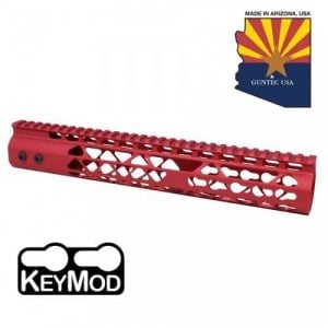 AR15 Diamond Series 12" KeyMod Free Float Handguard in RED