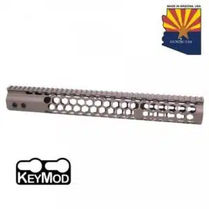 AR15 Honeycomb 15" Keymod Free Floating Handguard In Magpul FDE Flat Dark Earth