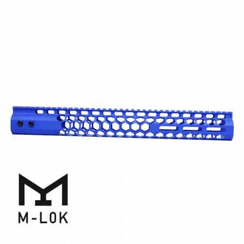 AR15 Honeycomb Series M-LOK 15" Free Float Handguard Cerakote Blue