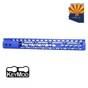 AR15 15 Inch KeyMod Diamond Series Handguard In Blue