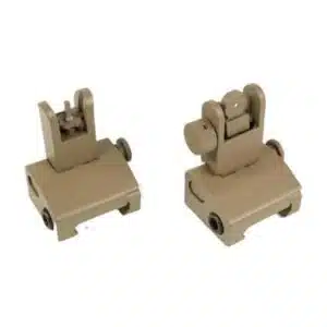 AR-15 Spring Loaded Slim Back Up Iron Sight Set in Dark Earth