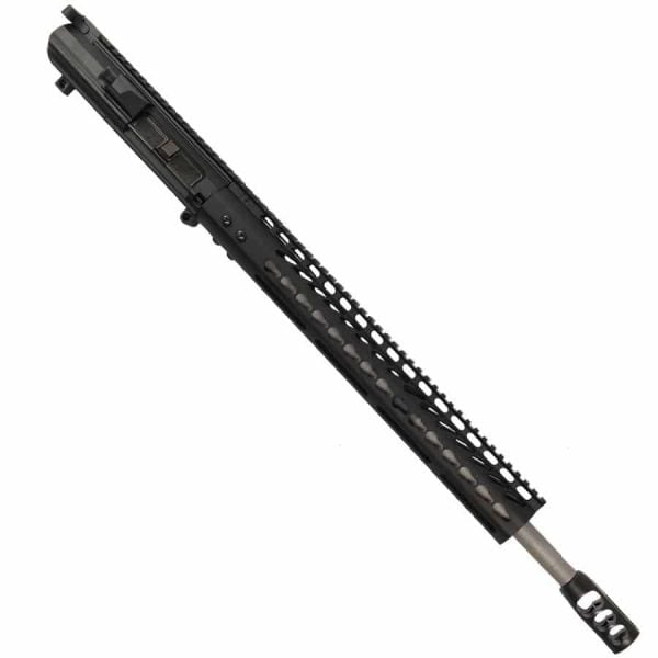 AR LR308 Complete Upper Receiver with 18" Stainless Barrel and 15" Slim Profile KeyMod Handguard And Tank Brake
