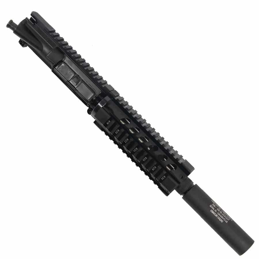 AR-15 300 Black Out Pistol Upper with Carbine Quad Rail And Mock Suppressor...