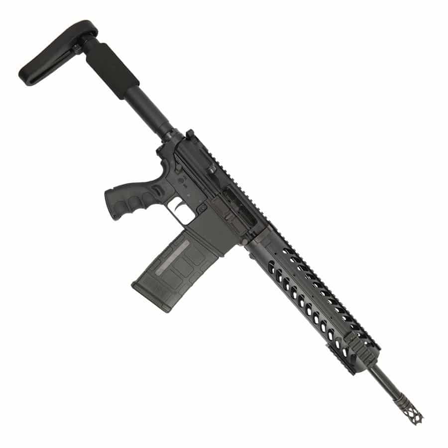 AR LR308 Complete Upper Receiver with 16" .308 Stainless Steel Barrel and 12" Fat Handguard on Lower