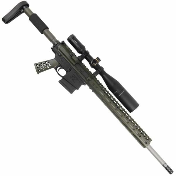 AR 6.5 Creedmoor Upper 15 inch Slim M-Lok Handguard In OD Green