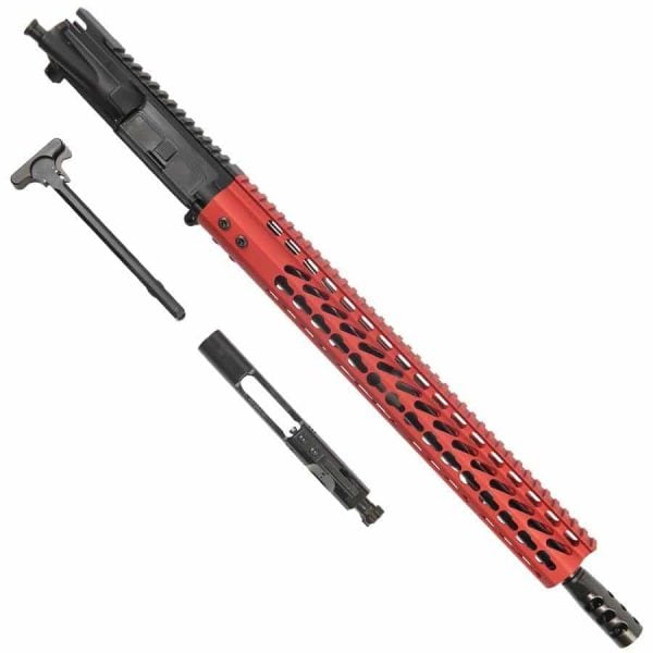 AR15 6.5 Grendel Complete Upper Receiver With 15" KeyMod Handguard In Red