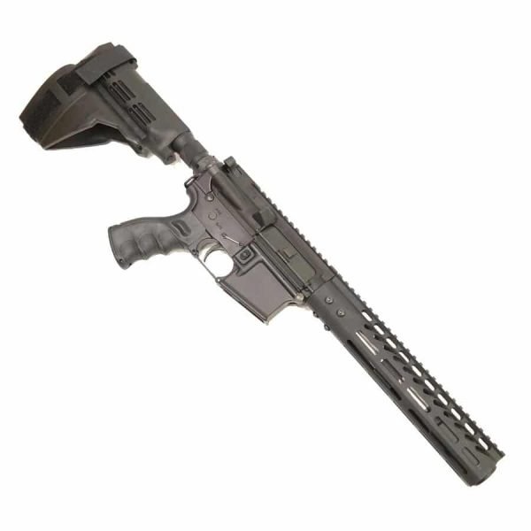 AR 15 Pistol Upper 5.56 10" M-Lok Slim Profile RIP Series Black on Lower Reciever