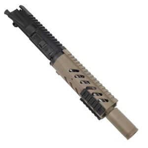 AR-15 Pistol Upper 5.56 7″ Fat Free Float in Magpul Flat Dark Earth on Lower Receiver