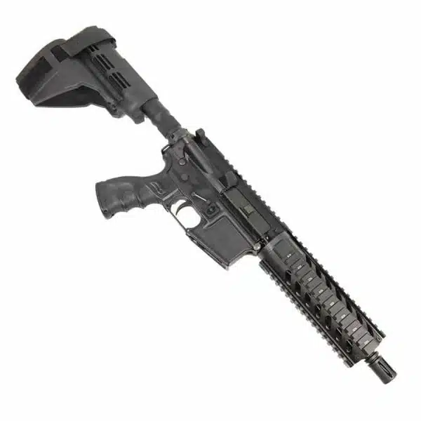 AR-15 Pistol Upper with Carbine Quad Rail on Lower