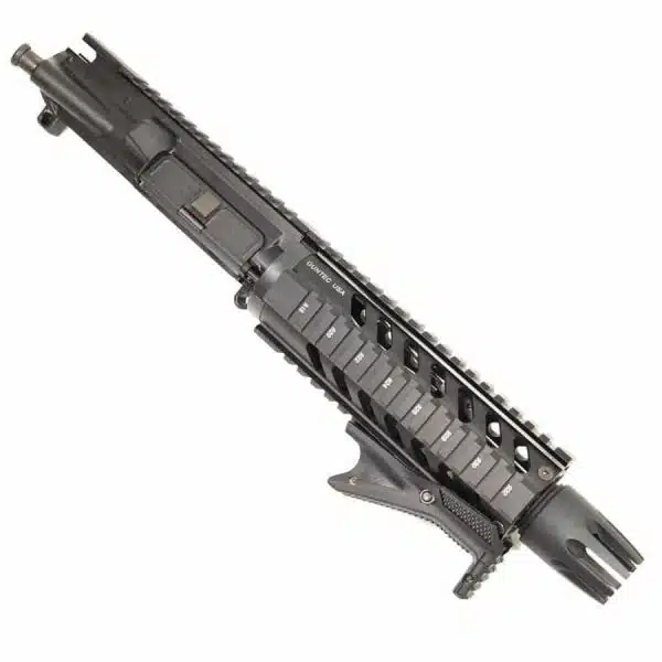 AR-15 Pistol Upper with Carbine Quad Rail With Claw Flash Hider on Lower