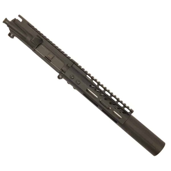 AR-15 Pistol Upper 5.56 7″ M-Lok Slim Profile with Fake Suppressor on Lower