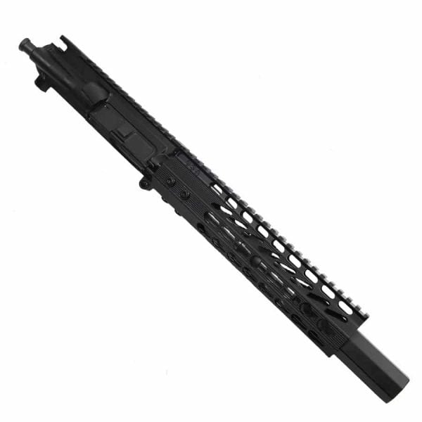 AR 15 Pistol Upper 5.56 9" Custom KeyMod Octagonal Handguard With Mock Suppressor