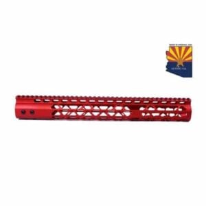 AR15 15 Inch KeyMod Diamond Series Handguard in Red