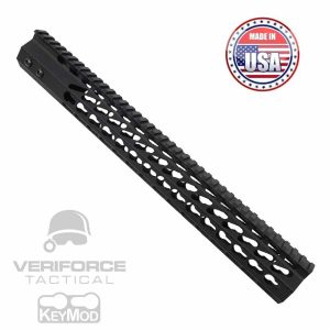 AR15 Octagonal KeyMod 15 Inch Handguard black