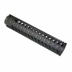 AR-15 12 Quad Rail Free Float Handguard in Matte Black.