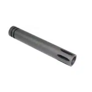 AR-15 5.5 inch flash hider with vented design and durable metal construction.