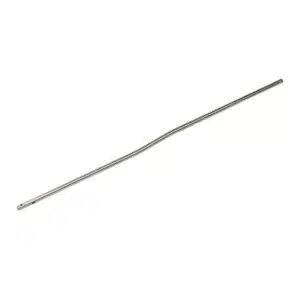 Stainless steel mid-length AR15 gas tube with precision bend and mounting holes.