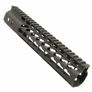 OD Green AR-15 KeyMod Handguard with Picatinny Rail for Lightweight Accessory Mounting.