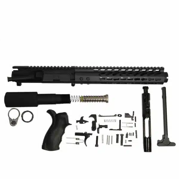 AR-15 assembly kit with RIP series upper, complete parts for custom rifle building.