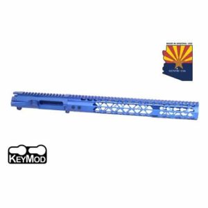 AR-15 Stripped Upper Receiver With Air Lite Handguard Set Anodized Blue