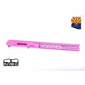 AR-15 Stripped Upper Receiver With Air Lite Handguard Set In Pink