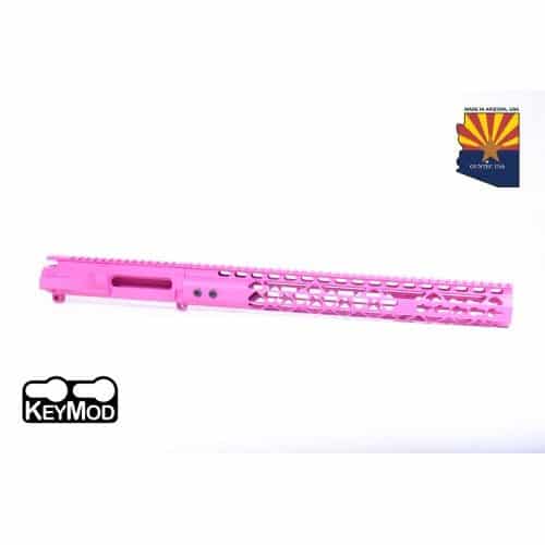 AR-15 Stripped Upper Receiver With Air Lite Handguard Set In Pink