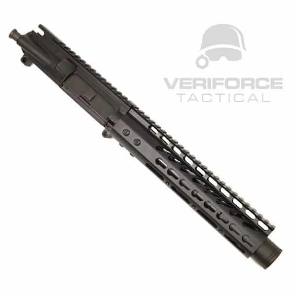 Black AR-15 pistol upper with 9 KeyMod handguard for 5.56, by VERIFORCE TACTICAL.