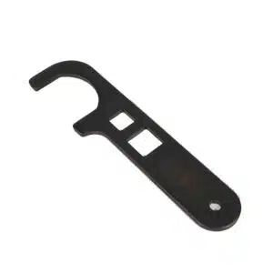 Compact matte black bicycle spanner with ergonomic design for precise bike maintenance tasks.