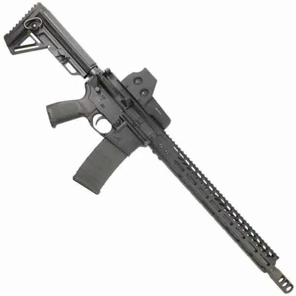 AR15 upper in .458 Socom with a 15-inch M-LOK handguard on a lower receiver.