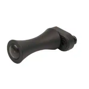 Ergonomic black fishing reel handle knob with durable matte finish for comfortable grip.