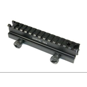 Guntec USA Black Aluminum Picatinny Riser Mount for AR-15.